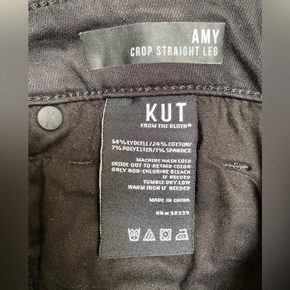 KUT from the Kloth Amy Fray Hem Crop Skinny Jeans Women's size 6 - Picture 6 of 9